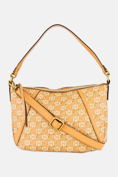 Fossil Women Brand Logo Cross Body Bag 20 H x 29 L x 8 W cm, Tan