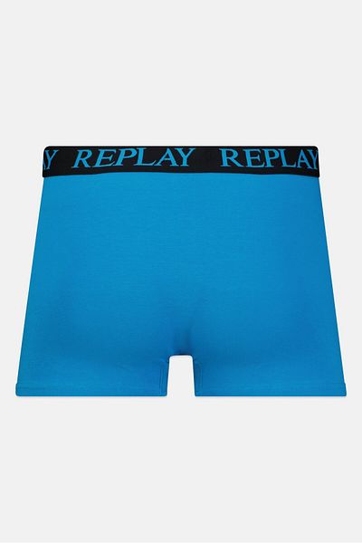 Replay Men 2 Pack Brand Logo Trunks, Blue