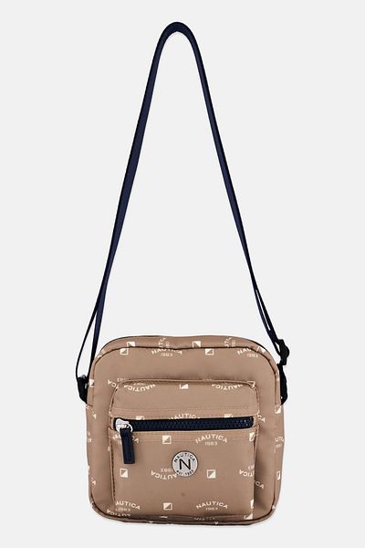 Nautica Women Boxy Crossbody Bag 17 H x 17 L x 6 W cm, Khaki