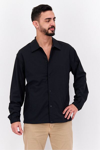 THEORY Men Solid Windbreaker Jacket, Black