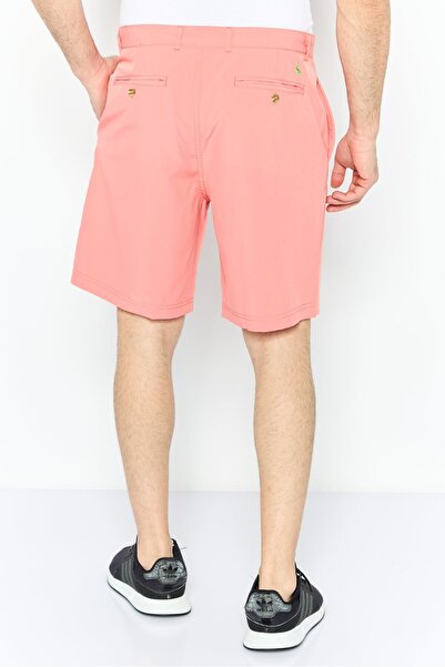 TailorByrd Men Plain Basic Shorts, Coral
