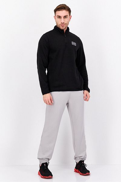 Hurley Men Stand Collar Long Sleeve Brand Logo Sweatshirt, Black