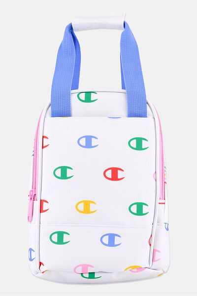 Champion Kids Girl Brand Logo Lunch Bag 18 L x 24 H x 10 W cm, White Combo