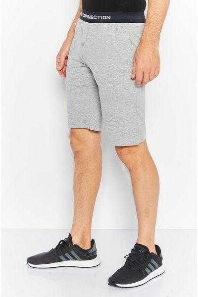 French Connection Men Brand Logo Basic Short, Light Grey