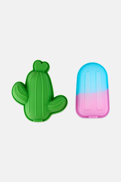 Preschool Fun 2 Piece Silicone Diy Ice Pop Molds, Green