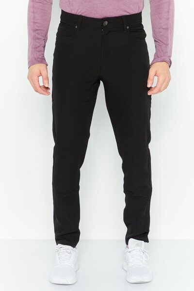 Mister Men Slim Fit Solid Dress Pants, Black