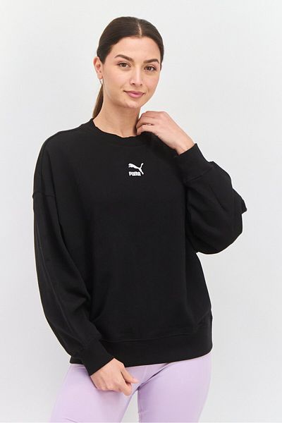 Puma Women Relaxed Fit Outdoor Sweatshirt, Black
