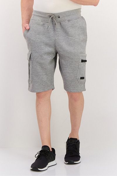 Akademiks Men Brand Logo Cargo Shorts, Grey