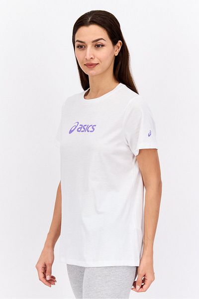 Asics Women Regular Fit Short Sleeve Training T-Shirt, White