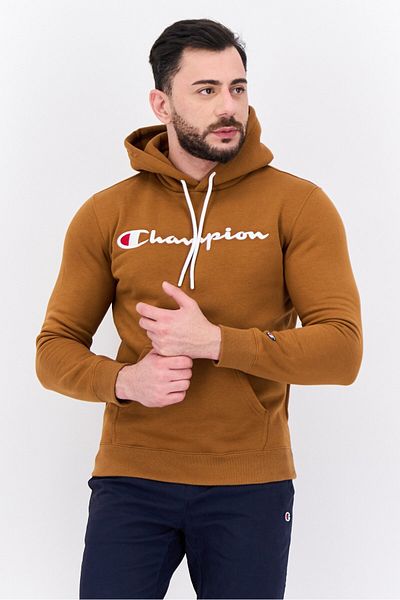 Champion Men Comfort Fit Long Sleeves Training Sweatshirt, Brown