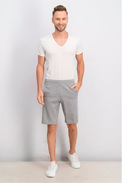adidas Men Sportswear Fit Embroidered Logo Shorts, Grey