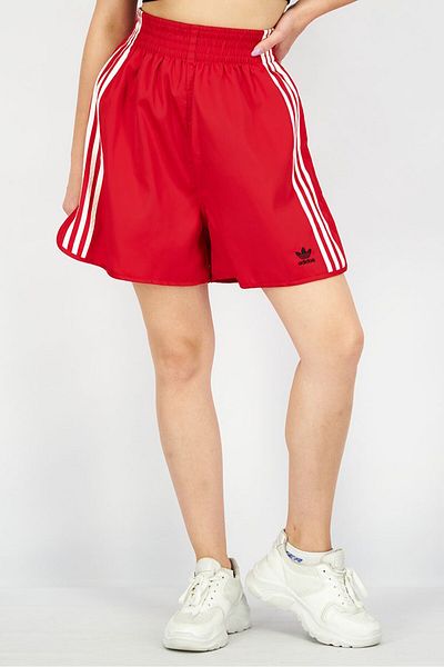 adidas Women Sportwear Fit Embroidered Logo Short, Red