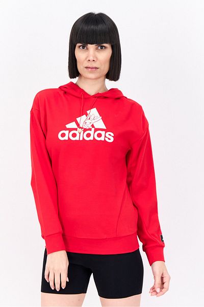 adidas Women Sportswear Fit Long Sleeve Outdoor Sweatshirt, Red
