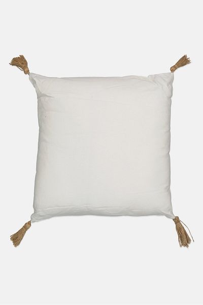 Muy Mucho Plain Cushion With Removable Cover 45 X 45 Cm, White
