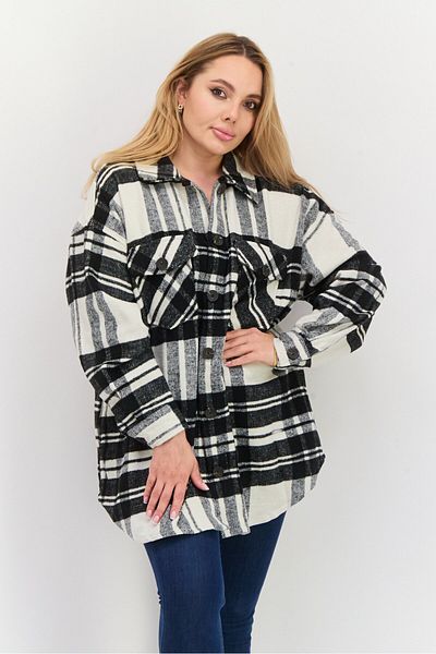 Dex Women Plaid Trench Coat, Black