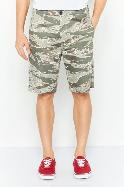 Diesel Men Regular Fit Camouflage Cargo Shorts, Multicolor