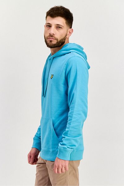 Lyle & Scott Men Hooded Embroidered Logo Long Sleeves Sweatshirt, Blue