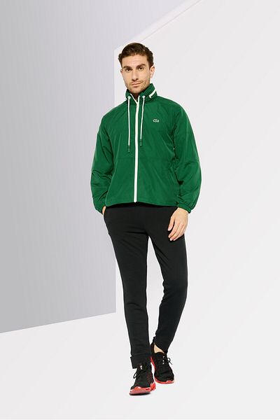 Lacoste Men Embroidered Logo Windbreaker Jacket, Green