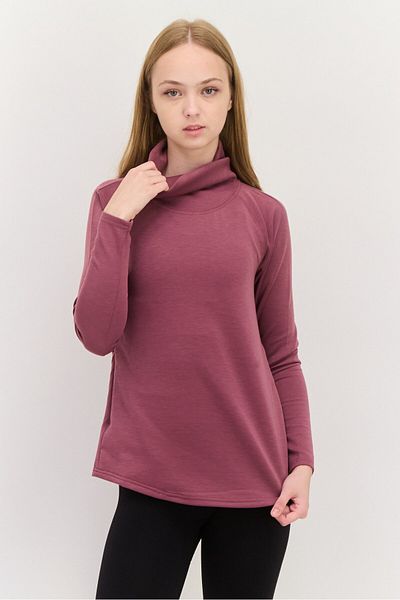 SKECHERS Women Sportswear Fit Long Sleeve Outdoor Sweatshirts, Purple