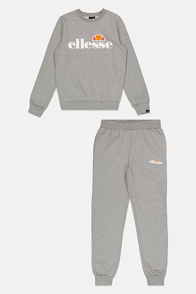 Ellesse Kids Boy 2 Piece Long Sleeves Outdoor Sweatshirt And Pants Set, Grey