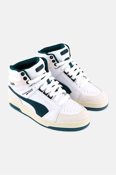 Puma Kids Boy Slipstream Mid Heritage Lace Up Outdoor Shoes, White
