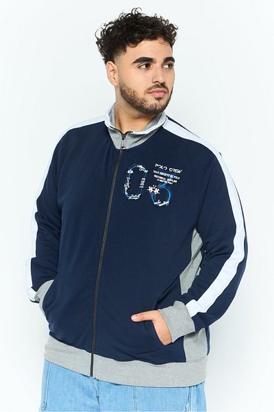 La Martina Men Mock Neck Long Sleeves Embroidered Sweatshirt, Navy