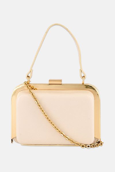 Urban Expressions Women Plain Cross Body Bag 10 H x 17 L x 7 W cm, Beige