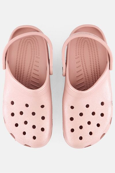 Crocs حذاء كلاسيكي للرجال بكعب مفتوح من الخلف، وردي وردي