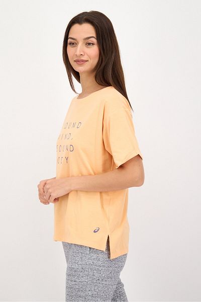 Asics Women Relax Fit Short Sleeve Training T-Shirt, Orange