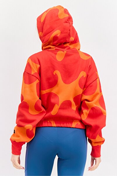 adidas x Marimekko Women Sportswear Fit Long Sleeve Cropped Training Hoodie, Multicolor