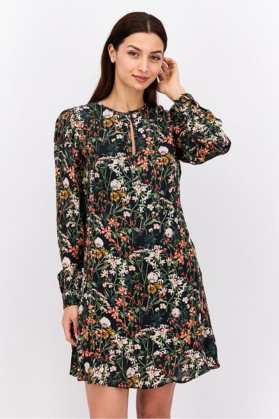 Scotch & Soda Women Floral Print Mini Dress, Black