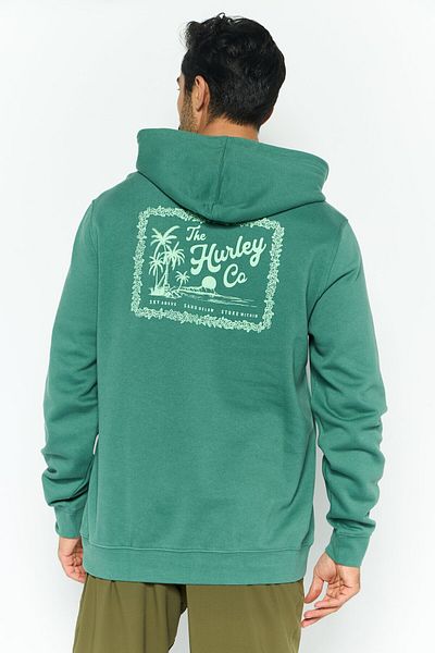 Hurley Men Sportswear Fit Long Sleeve Outdoor Hoodie, Green
