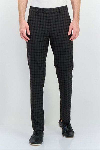 Bar III Men Slim Fit Plaid Chino Pant, Brown