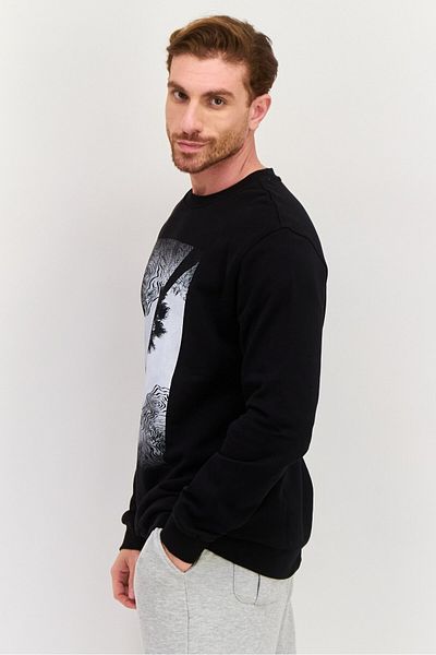 Hurley Men Sportswear Fit Long Sleeve Outdoor Sweatshirt, Black Combo