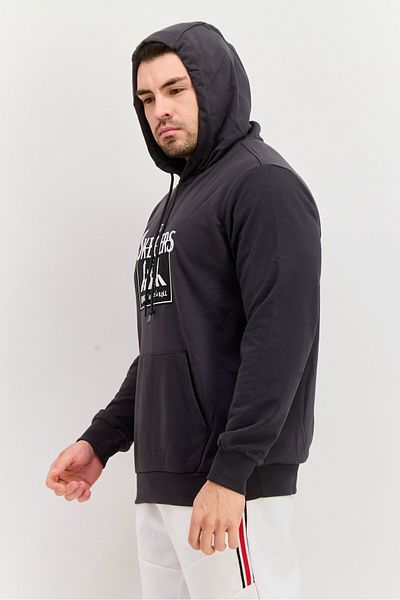 SKECHERS Men Sportswear Fit Long Sleeve Outdoor Sweatshirt, Dark Grey