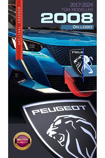 Edesign Peugeot New Aslan 3D Logo Front Grille 2008