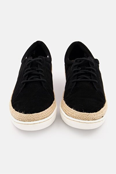 CLARKS Women Marie Mist Standard Lace Up Suede Casual Shoes, Black