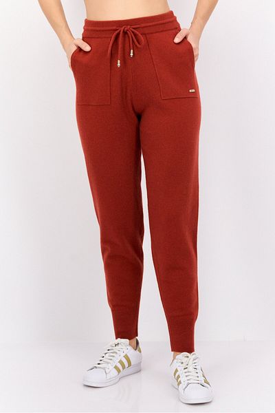 Boss By Hugo Boss Women Regular Fit Plain Sweatpants, Maroon