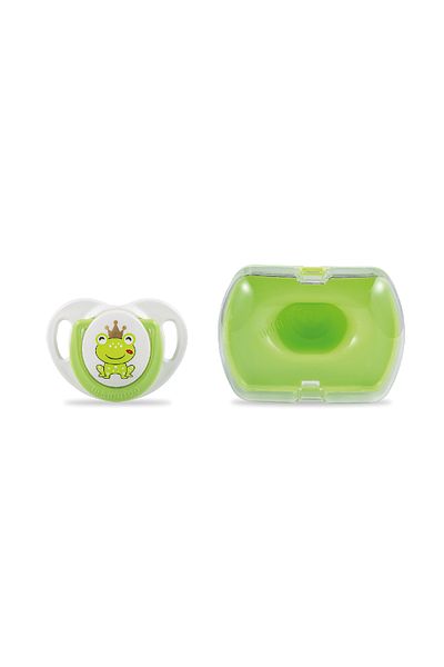Mamajoo Green Orthodontic Pacifier - Prince with Palate, 6+ Months, Storage Box, 1 Piece