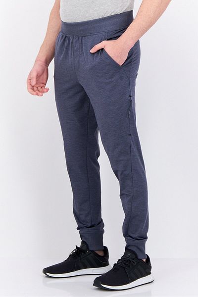gaiam Men Slim Fit Solid Jogger Pants, Heather Grey