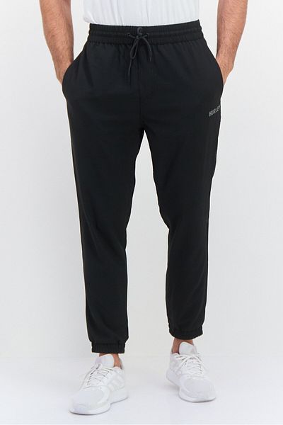 Hurley Men Straight Fit Brand Logo Training Pants, Black