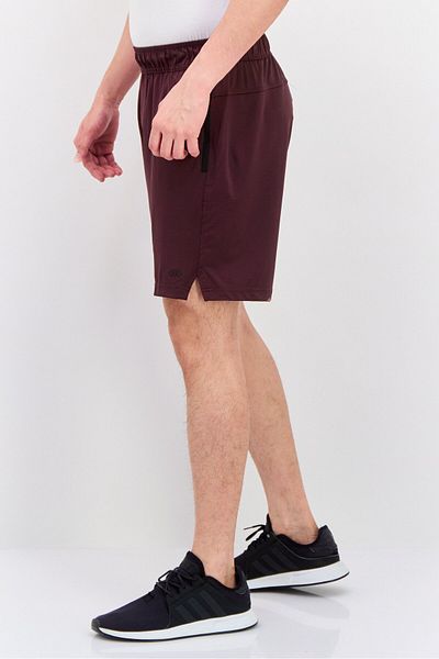 Legend Men Sportswear Fit Drawstring Training 7 Inseam Shorts, Maroon