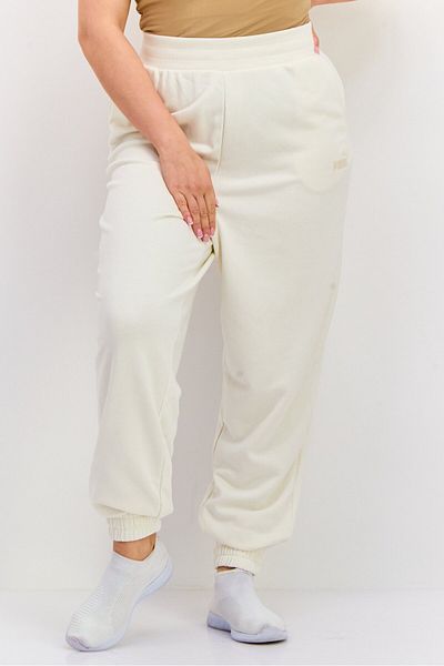 Puma Women Sportswear Fit Embroidered Logo Training Sweatpants, Off White