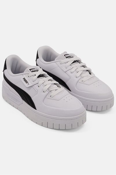 Puma Women Cali Dream Leather Lace Up Sport Shoes, White