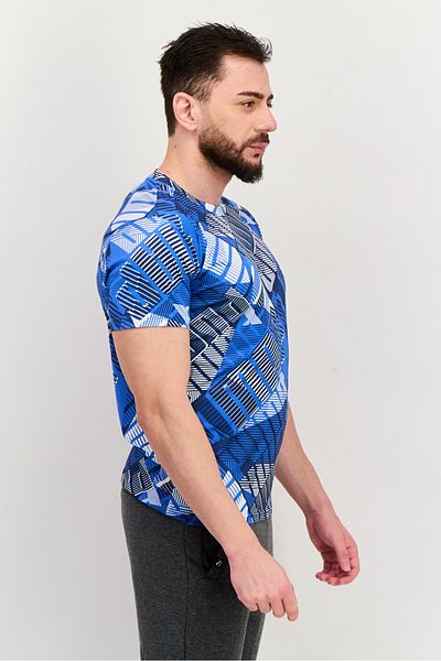 Puma Men Sportswear Fit Short Sleeves Training Jersey Shirt, Blue Combo