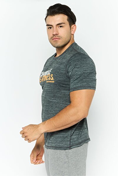 SKECHERS Men Sportswear Fit Short Sleeve Training T-Shirt, Light Grey Heather