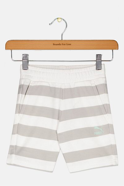Puma Kids Boy Sportswear Fit Stripe Short, Grey