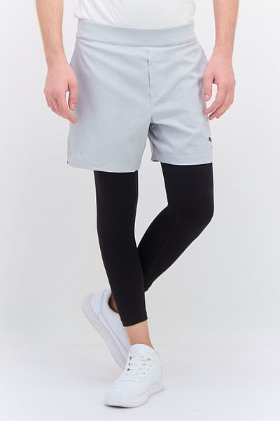 Puma Men Tight Fit 2 In 1 Training Shorts With Tight, Light Grey