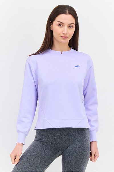 Brooks Women Sportswear Fit Long Sleeve Running Sweatshirt, Purple