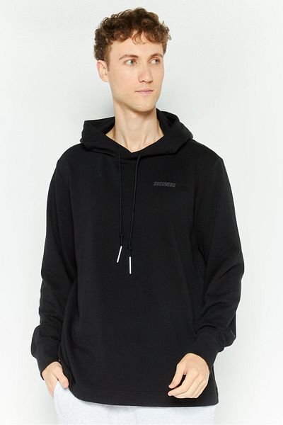 SKECHERS Men Sportswear Fit Training Hooded Sweatshirt, Black